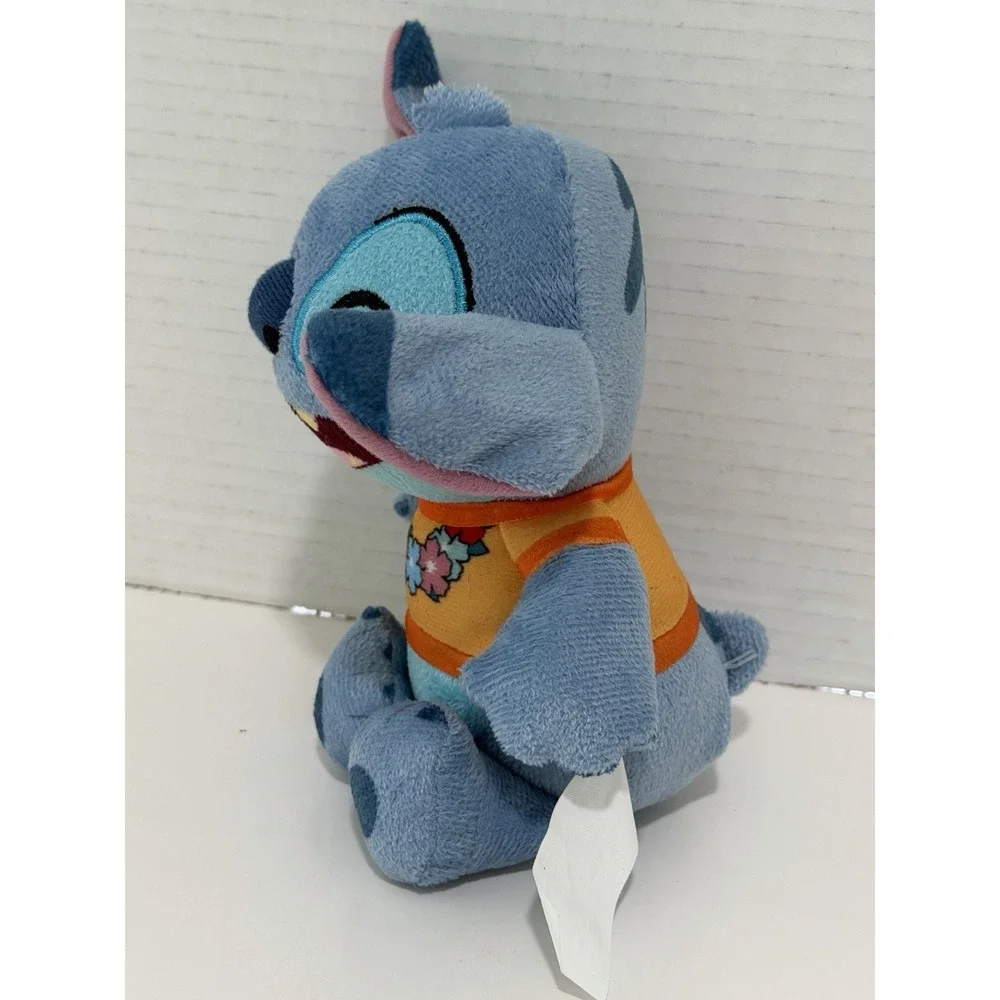 Disney Stitch Plush Hawaiian Lei Shirt Toy 7.5